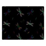 Background Pattern Dragonfly Premium Plush Fleece Blanket (Large)