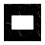 Background Pattern Dragonfly White Box Photo Frame 4  x 6 