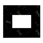 Background Pattern Dragonfly White Wall Photo Frame 5  x 7 