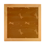 Background Pattern Dragonfly Wood Photo Frame Cube