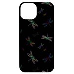 Background Pattern Dragonfly iPhone 14 Black UV Print Case