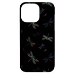 Background Pattern Dragonfly iPhone 14 Pro Max Black UV Print Case