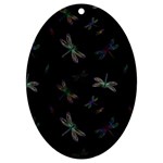 Background Pattern Dragonfly UV Print Acrylic Ornament Oval