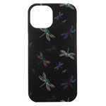 Background Pattern Dragonfly iPhone 15 Black UV Print PC Hardshell Case