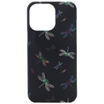 Background Pattern Dragonfly iPhone 15 Pro Max Black UV Print PC Hardshell Case