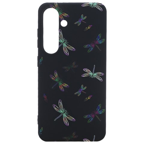 Background Pattern Dragonfly Samsung Galaxy S24 6.2 Inch Black TPU UV Case from ArtsNow.com Front