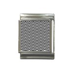 Black White Wave Pattern Wavy Water Seamless Italian Charm (13mm)