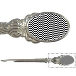 Black White Wave Pattern Wavy Water Seamless Letter Opener