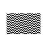 Black White Wave Pattern Wavy Water Seamless Sticker (Rectangular)