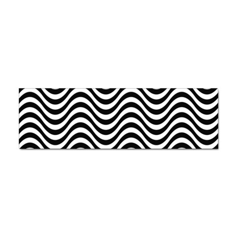 Black White Wave Pattern Wavy Water Seamless Sticker Bumper (100 pack) from ArtsNow.com Front