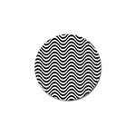 Black White Wave Pattern Wavy Water Seamless Golf Ball Marker