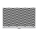 Black White Wave Pattern Wavy Water Seamless Business Card Holder