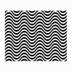 Black White Wave Pattern Wavy Water Seamless Small Glasses Cloth