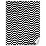 Black White Wave Pattern Wavy Water Seamless Canvas 12  x 16 