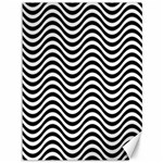 Black White Wave Pattern Wavy Water Seamless Canvas 36  x 48 