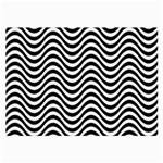 Black White Wave Pattern Wavy Water Seamless Large Glasses Cloth (2 Sides)