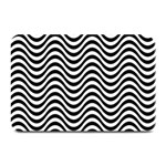 Black White Wave Pattern Wavy Water Seamless Plate Mats