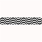 Black White Wave Pattern Wavy Water Seamless Small Bar Mat