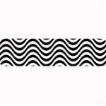 Black White Wave Pattern Wavy Water Seamless Large Bar Mat