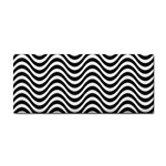 Black White Wave Pattern Wavy Water Seamless Hand Towel