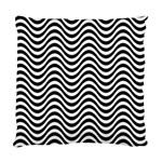 Black White Wave Pattern Wavy Water Seamless Standard Cushion Case (Two Sides)