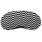 Black White Wave Pattern Wavy Water Seamless Sleep Mask