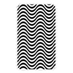 Black White Wave Pattern Wavy Water Seamless Memory Card Reader (Rectangular)