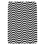 Black White Wave Pattern Wavy Water Seamless Removable Flap Cover (S)