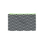 Black White Wave Pattern Wavy Water Seamless Cosmetic Bag (XS)