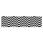 Black White Wave Pattern Wavy Water Seamless Oblong Satin Scarf (16  x 60 )