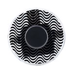 Black White Wave Pattern Wavy Water Seamless On-the-Go Memory Card Reader