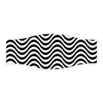 Black White Wave Pattern Wavy Water Seamless Stretchable Headband