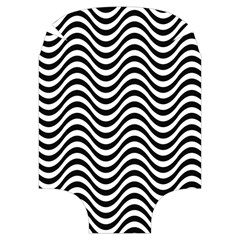 Black White Wave Pattern Wavy Water Seamless Luggage Cover (Medium) from ArtsNow.com Front