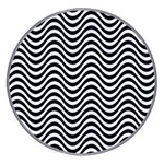 Black White Wave Pattern Wavy Water Seamless Wireless Fast Charger(White)