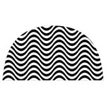 Black White Wave Pattern Wavy Water Seamless Anti Scalding Pot Cap