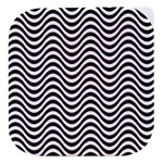 Black White Wave Pattern Wavy Water Seamless Stacked food storage container