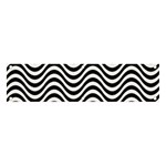 Black White Wave Pattern Wavy Water Seamless Banner and Sign 4  x 1 