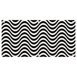 Black White Wave Pattern Wavy Water Seamless Banner and Sign 4  x 2 