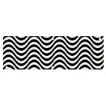 Black White Wave Pattern Wavy Water Seamless Banner and Sign 6  x 2 