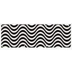 Black White Wave Pattern Wavy Water Seamless Banner and Sign 9  x 3 