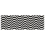 Black White Wave Pattern Wavy Water Seamless Banner and Sign 12  x 4 