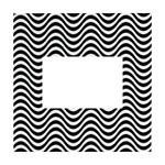 Black White Wave Pattern Wavy Water Seamless White Box Photo Frame 4  x 6 