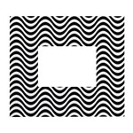 Black White Wave Pattern Wavy Water Seamless White Wall Photo Frame 5  x 7 