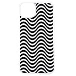 Black White Wave Pattern Wavy Water Seamless iPhone 15 TPU UV Print Case