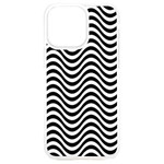 Black White Wave Pattern Wavy Water Seamless iPhone 15 Plus TPU UV Print Case