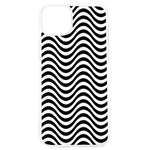 Black White Wave Pattern Wavy Water Seamless iPhone 15 Pro TPU UV Print Case