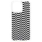 Black White Wave Pattern Wavy Water Seamless iPhone 15 Pro Max TPU UV Print Case