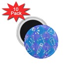 Background Abstract Texture Pattern 1.75  Magnets (10 pack) 