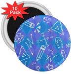 Background Abstract Texture Pattern 3  Magnets (10 pack) 