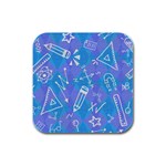 Background Abstract Texture Pattern Rubber Square Coaster (4 pack)